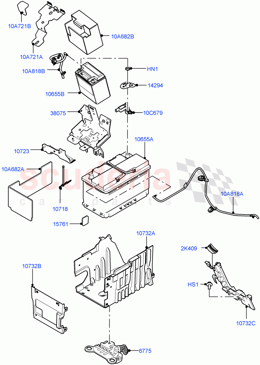 Battery And Mountings(Changsu (China))((V)FROMKG446857) of Land Rover Land Rover Discovery Sport (2015+) [2.0 Turbo Diesel AJ21D4]