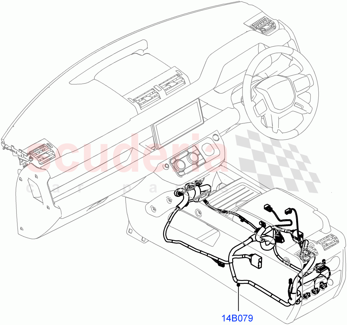 Electrical Wiring - Engine And Dash(Console)((V)FROMP2000001) of Land Rover Land Rover Defender (2020+) [5.0 OHC SGDI SC V8 Petrol]