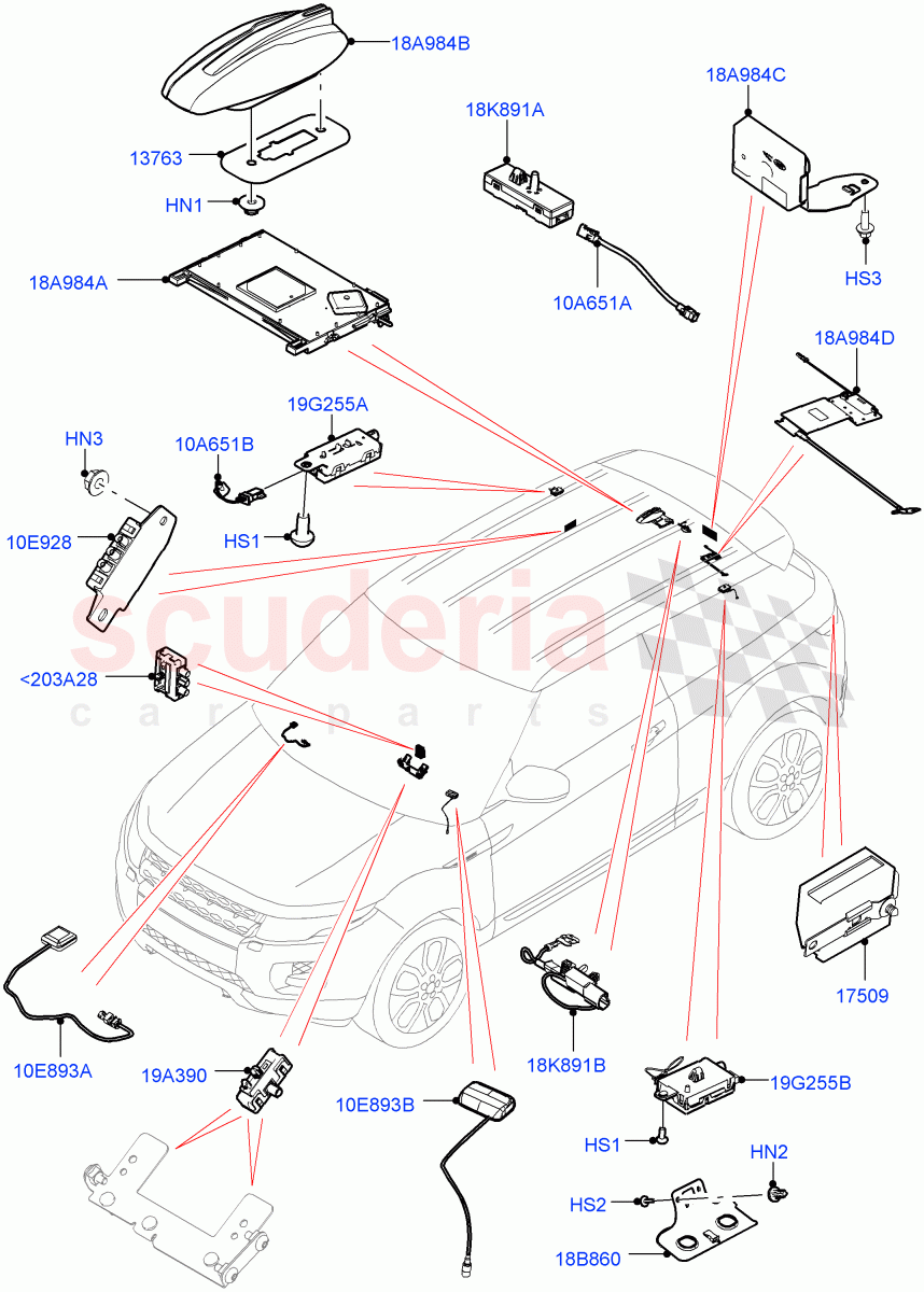 Aerial(3 Door,Halewood (UK),5 Door) of Land Rover Land Rover Range Rover Evoque (2012-2018) [2.0 Turbo Diesel]