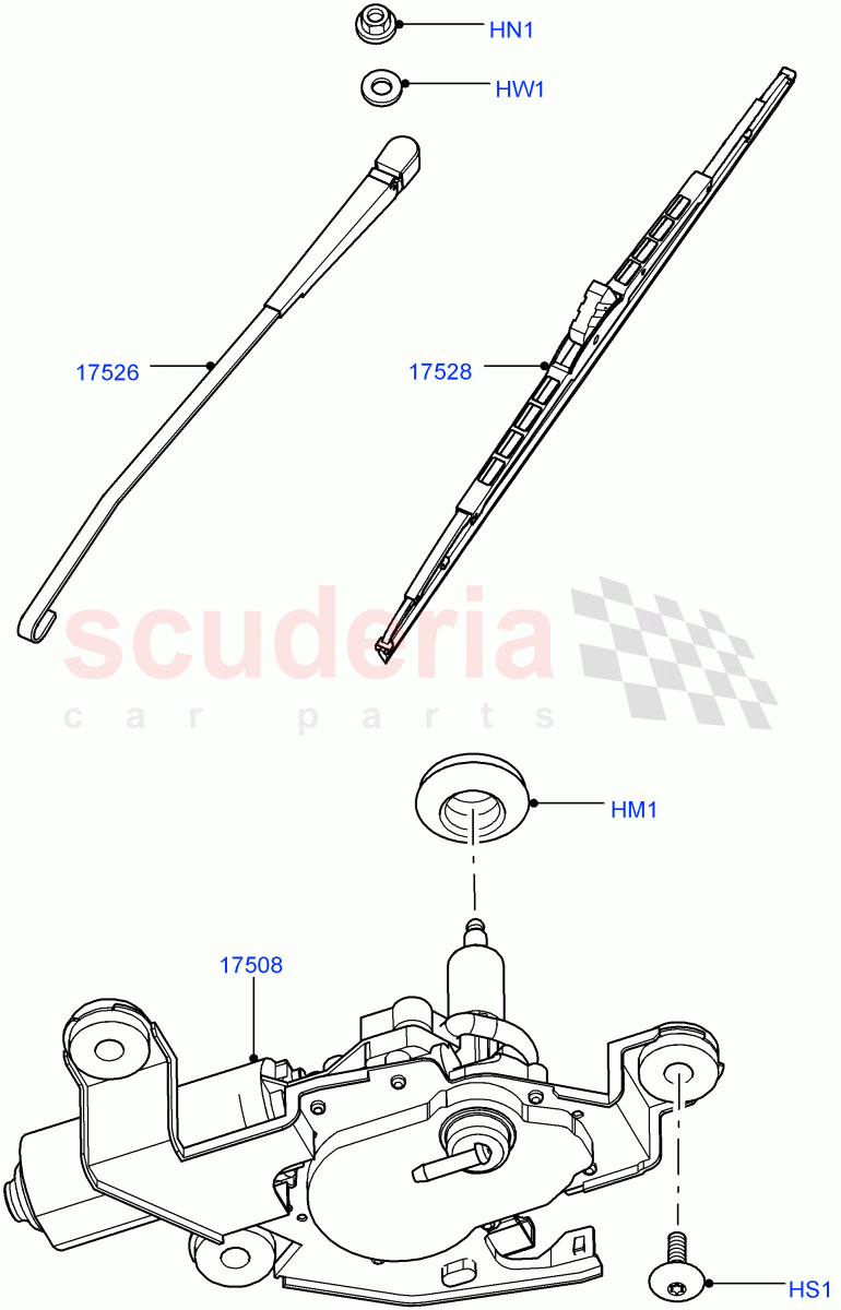 Rear Window Wiper And Washer((V)FROMAA000001) of Land Rover Land Rover Range Rover (2010-2012) [3.6 V8 32V DOHC EFI Diesel]