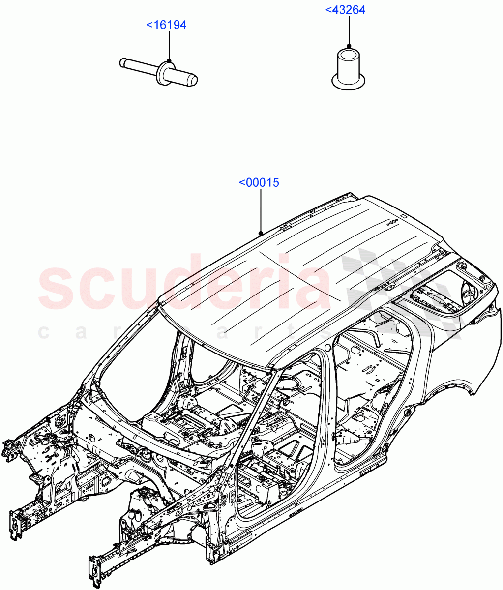 Bodyshell(Nitra Plant Build)((V)FROMK2000001) of Land Rover Land Rover Discovery 5 (2017+) [3.0 I6 Turbo Diesel AJ20D6]