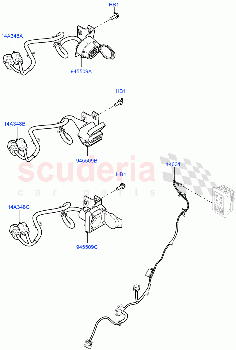 Electrical Wiring - Body And Rear(Towing) of Land Rover Land Rover Range Rover (2012-2021) [3.0 DOHC GDI SC V6 Petrol]