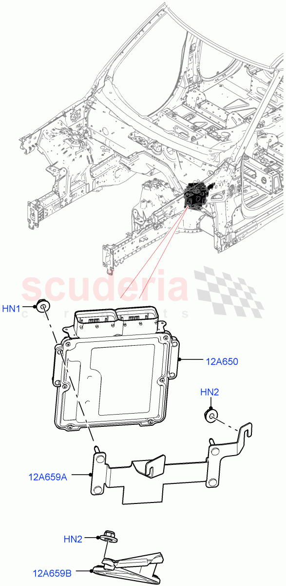 Engine Modules And Sensors(Nitra Plant Build)(5.0 Petrol AJ133 DOHC CDA)((V)FROMM2000001) of Land Rover Land Rover Defender (2020+) [5.0 OHC SGDI SC V8 Petrol]