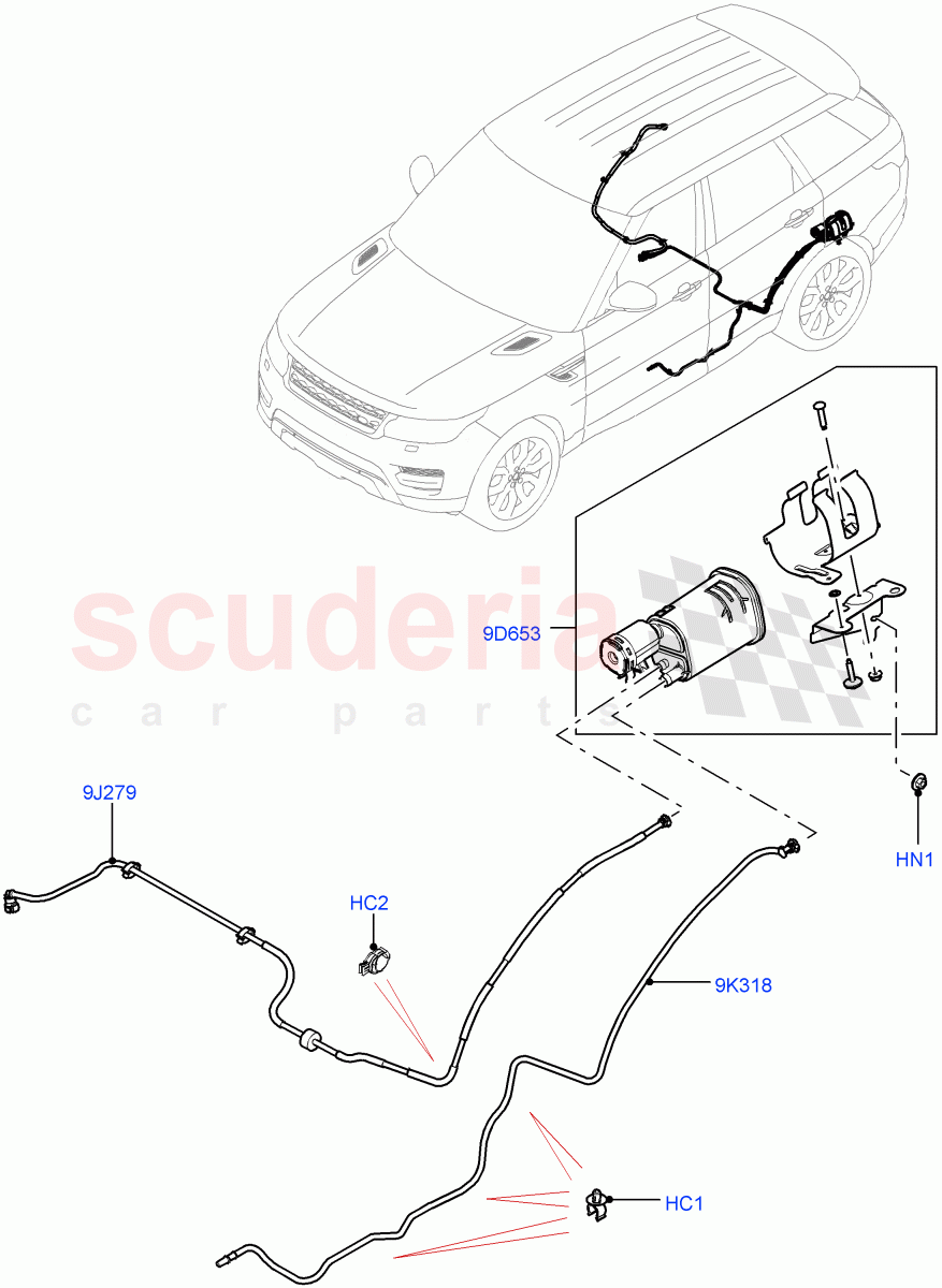 Fuel Lines(Rear)(2.0L 16V TIVCT T/C 240PS Petrol) of Land Rover Land Rover Range Rover (2012-2021) [2.0 Turbo Petrol GTDI]