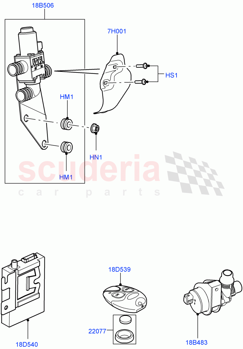 Auxiliary Fuel Fired Pre-Heater(Page A)((V)FROMAA000001) of Land Rover Land Rover Range Rover (2010-2012) [5.0 OHC SGDI SC V8 Petrol]