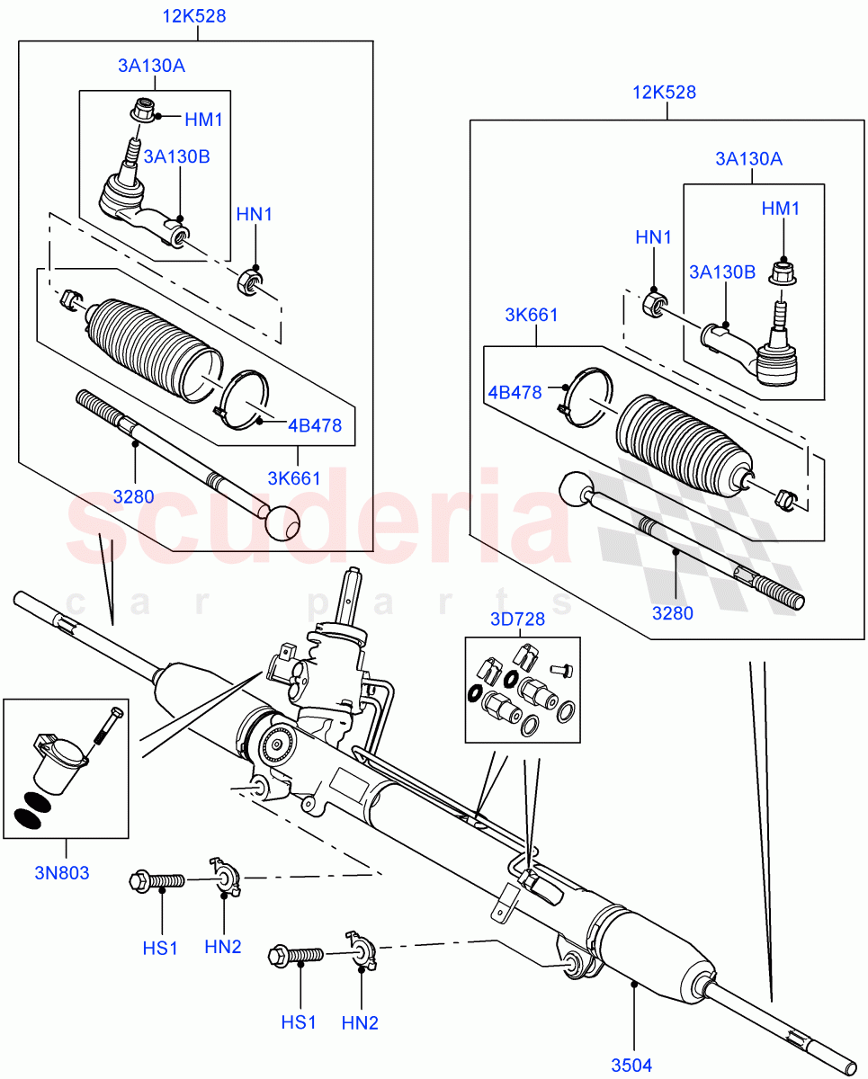 Steering Gear((V)TO9A999999) of Land Rover Land Rover Range Rover Sport (2005-2009) [4.4 AJ Petrol V8]