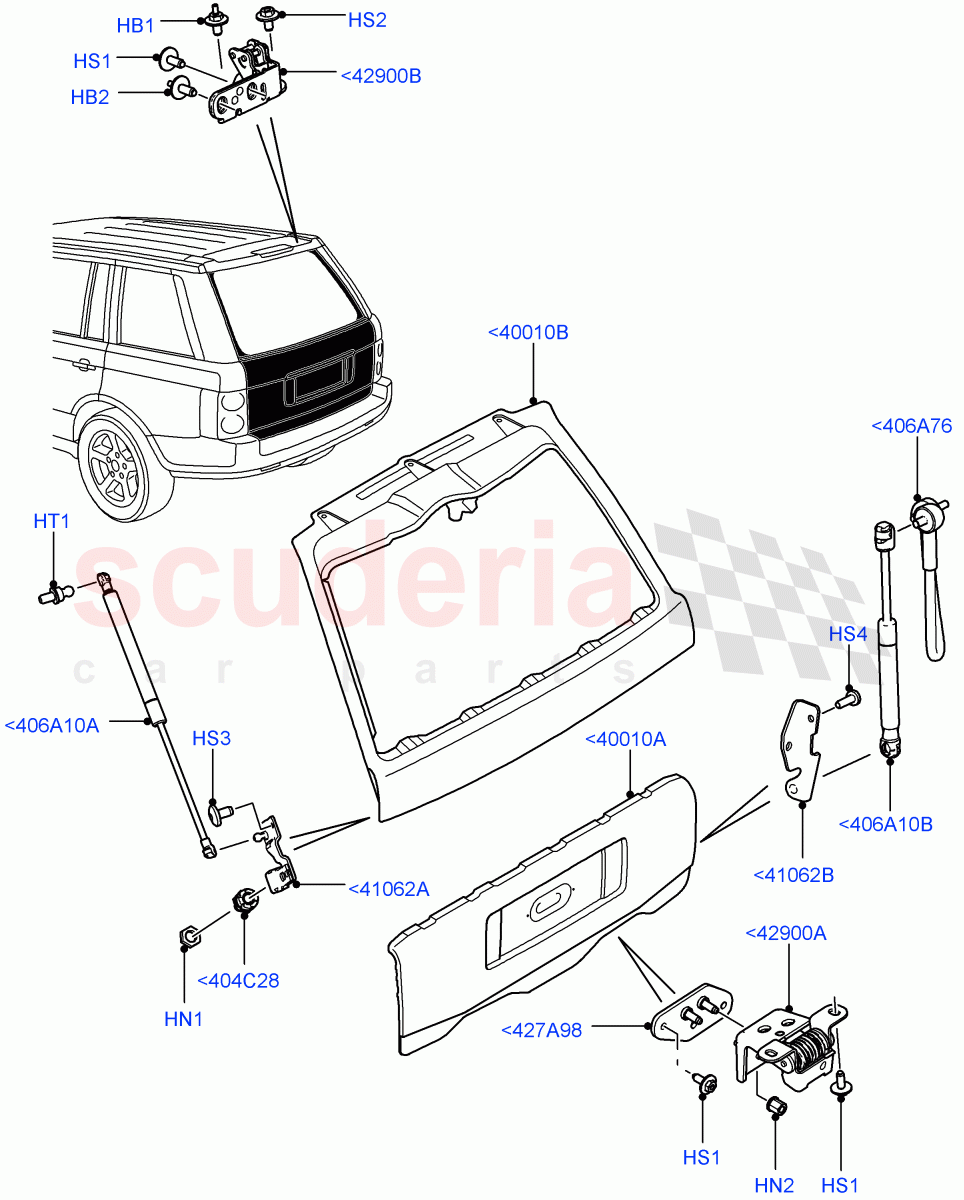 Luggage Compartment Door(Door And Fixings)((V)FROMAA000001) of Land Rover Land Rover Range Rover (2010-2012) [3.6 V8 32V DOHC EFI Diesel]