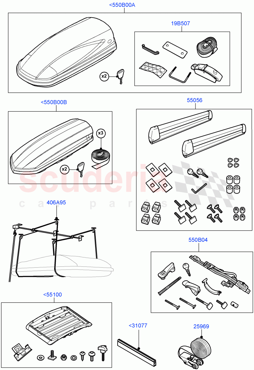 Carriers & Boxes(Roof Carriers, Accessory) of Land Rover Land Rover Range Rover (2012-2021) [5.0 OHC SGDI NA V8 Petrol]