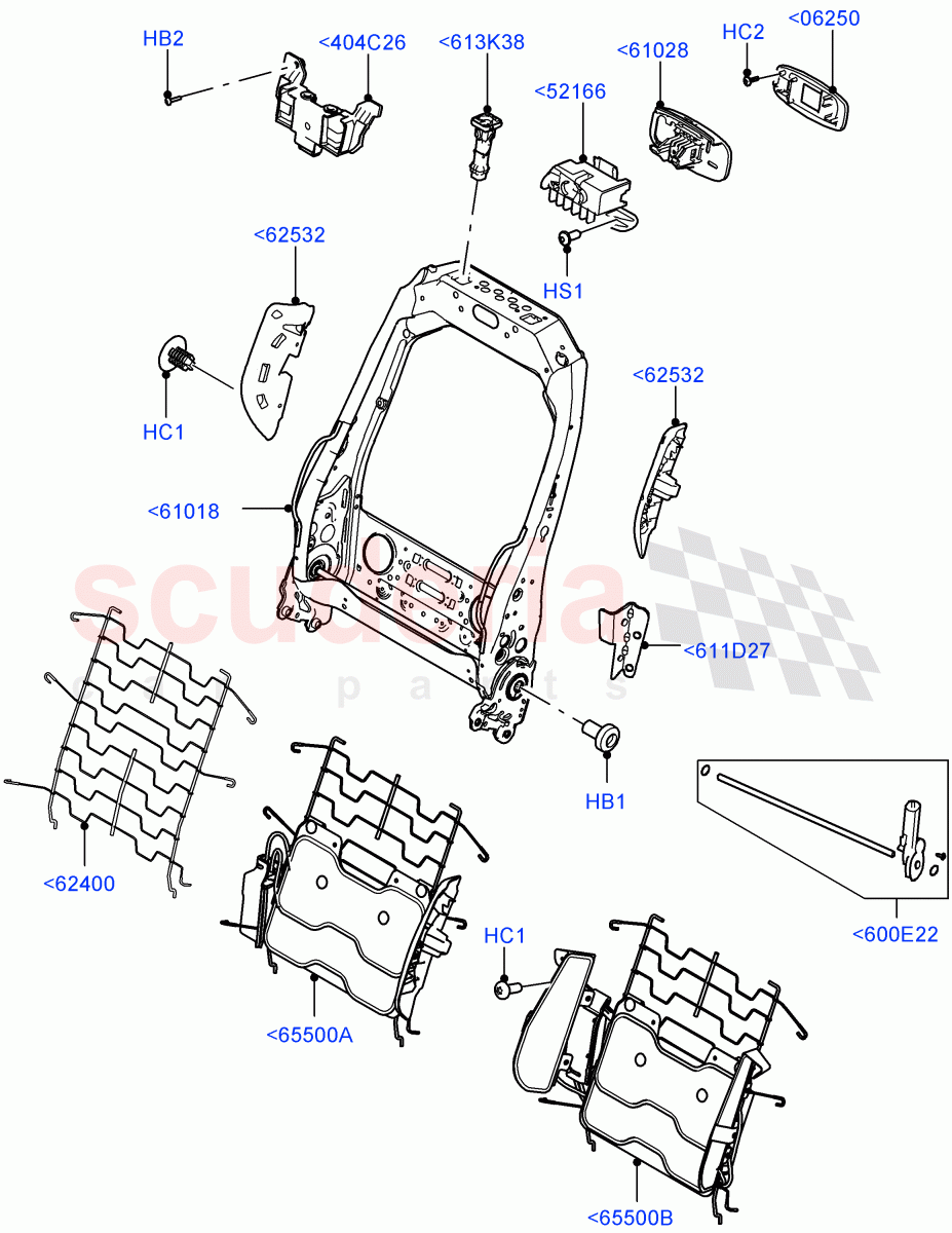 Front Seat Back(Side Seats)(Standard Wheelbase) of Land Rover Land Rover Defender (2020+) [3.0 I6 Turbo Diesel AJ20D6]