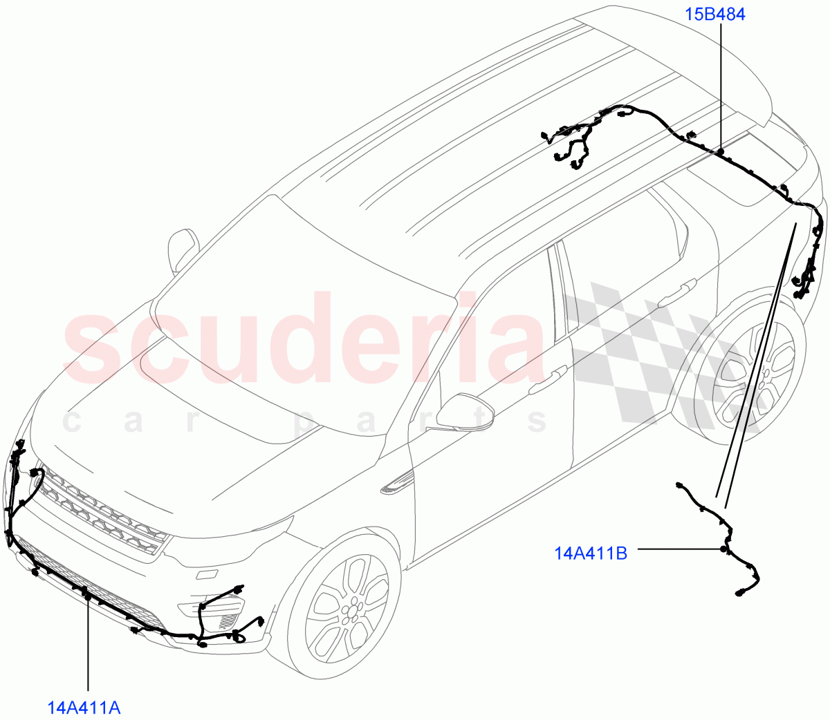 Electrical Wiring - Body And Rear(Bumper)(Changsu (China))((V)FROMFG000001) of Land Rover Land Rover Discovery Sport (2015+) [2.0 Turbo Petrol AJ200P]