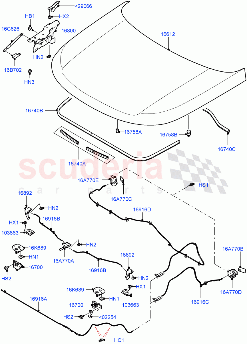 Hood And Related Parts of Land Rover Land Rover Range Rover (2022+) [3.0 I6 Turbo Petrol AJ20P6]