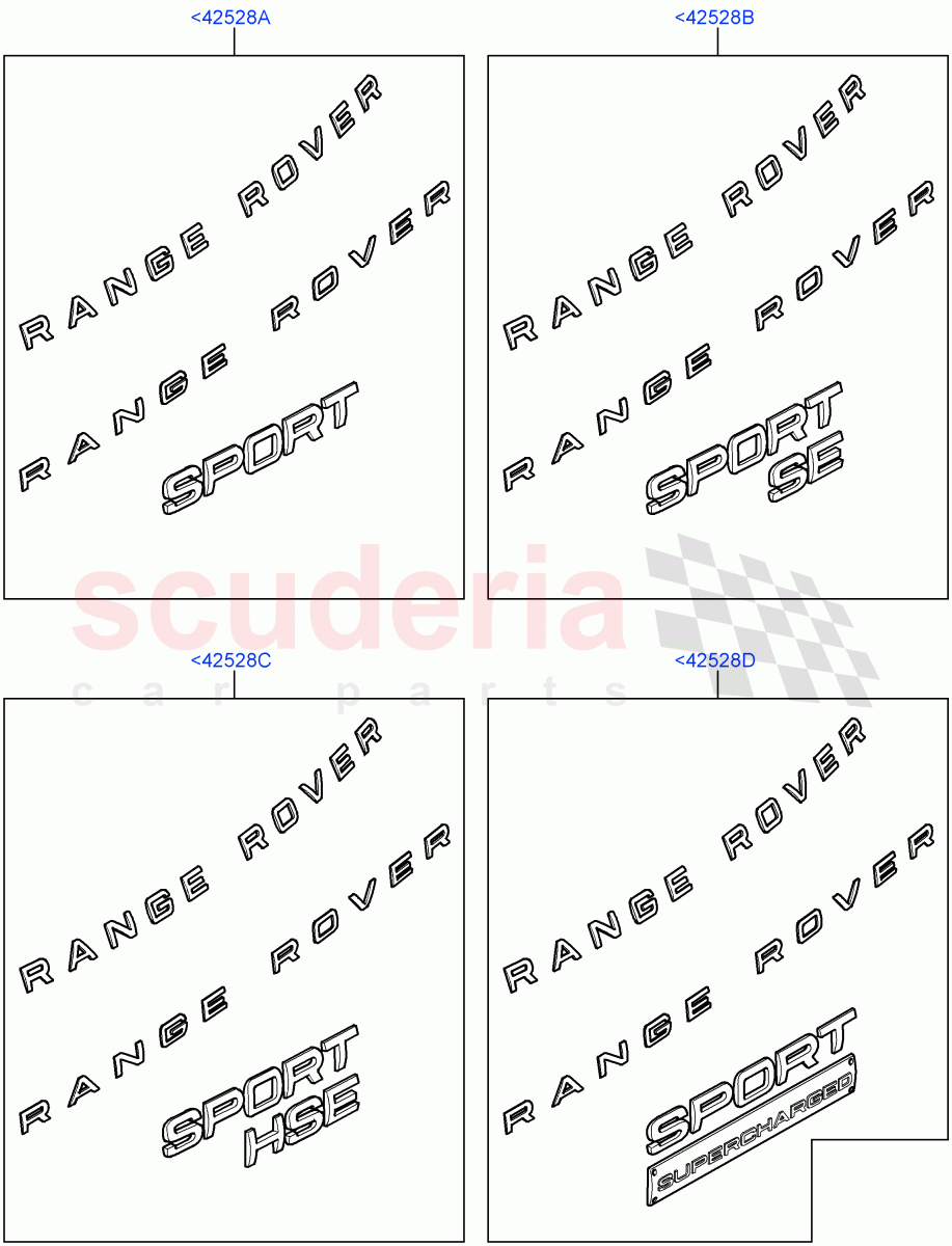 Name Plates(Page B)((V)TO9A999999) of Land Rover Land Rover Range Rover Sport (2005-2009) [2.7 Diesel V6]
