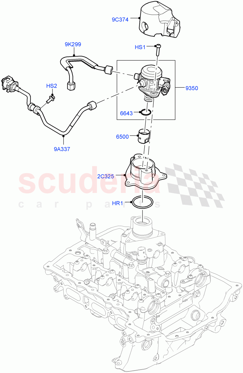 Fuel Injection Pump-Engine Mounted(1.5L AJ20P3 Petrol High PHEV,Halewood (UK),1.5L AJ20P3 Petrol High)((V)FROMLH000001) of Land Rover Land Rover Discovery Sport (2015+) [1.5 I3 Turbo Petrol AJ20P3]