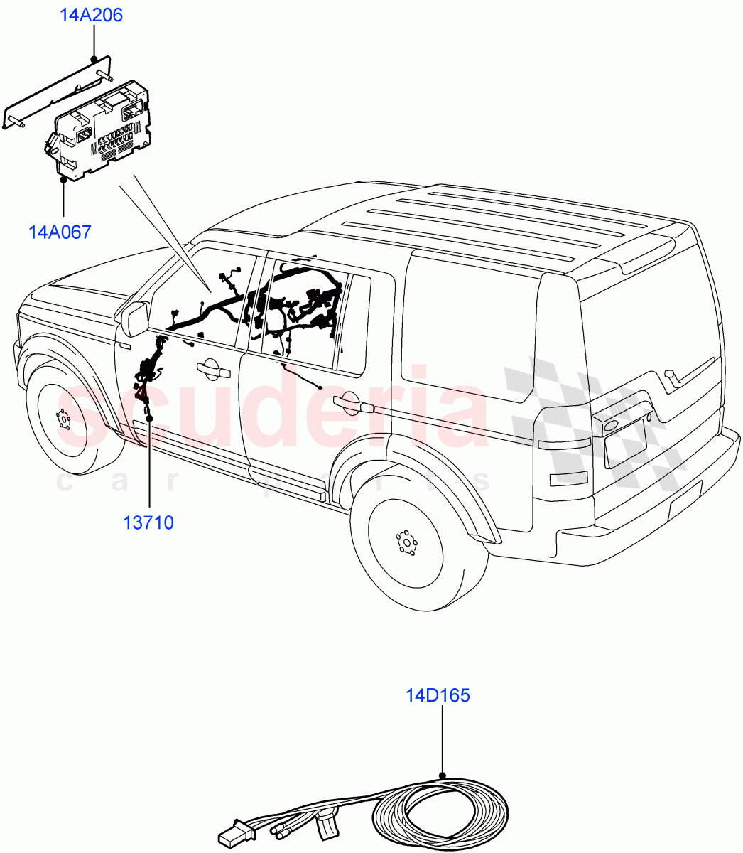 Electrical Wiring - Engine And Dash(Facia)((V)FROMAA000001) of Land Rover Land Rover Discovery 4 (2010-2016) [5.0 OHC SGDI NA V8 Petrol]