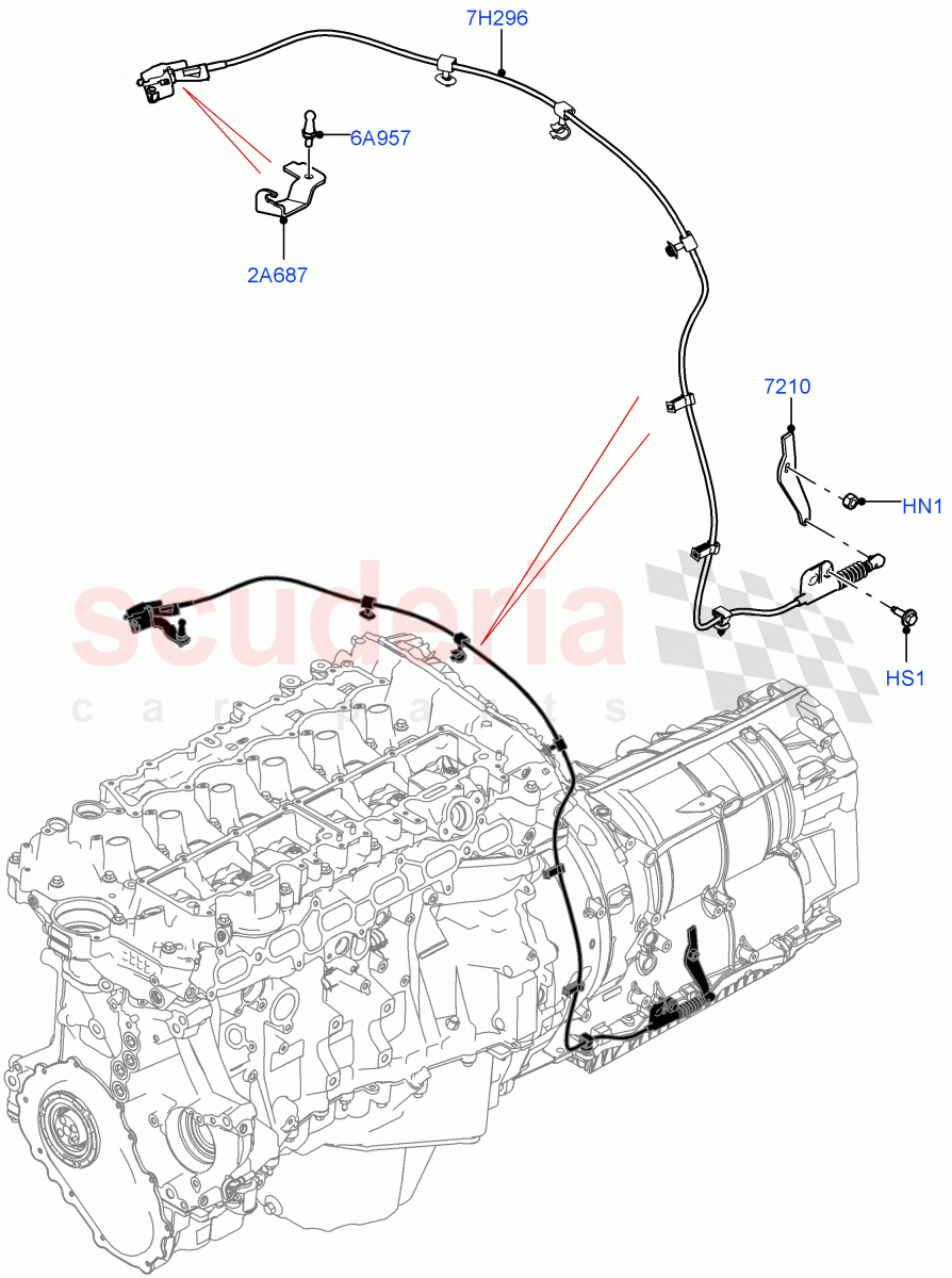 Gear Change-Automatic Transmission(Nitra Plant Build)(3.0L AJ20P6 Petrol High,8 Speed Auto Trans ZF 8HP76,3.0L AJ20D6 Diesel High)((V)FROMM2000001) of Land Rover Land Rover Discovery 5 (2017+) [2.0 Turbo Petrol AJ200P]