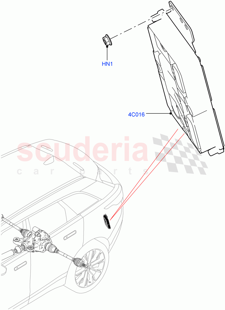 Rear Axle Modules And Sensors(Rear Axle Locking Differential,Torque Vectoring By Braking (TVBB)) of Land Rover Land Rover Range Rover Velar (2017+) [3.0 DOHC GDI SC V6 Petrol]