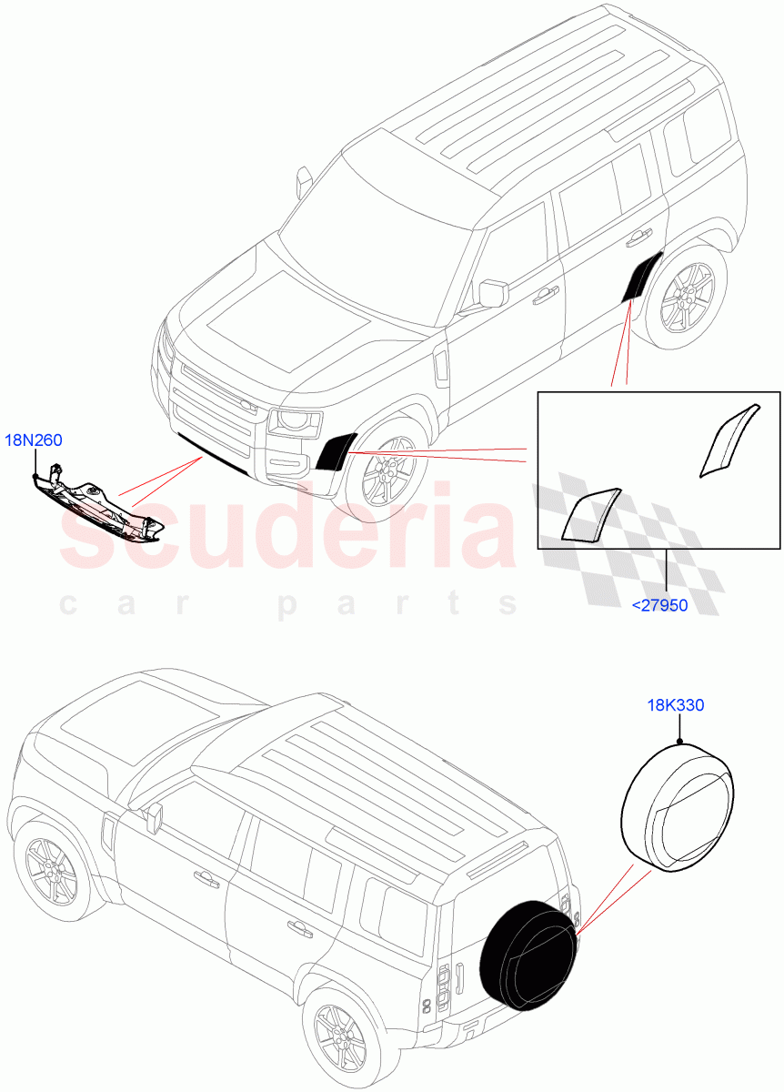 Exterior Body Protection of Land Rover Land Rover Defender (2020+) [3.0 I6 Turbo Petrol AJ20P6]
