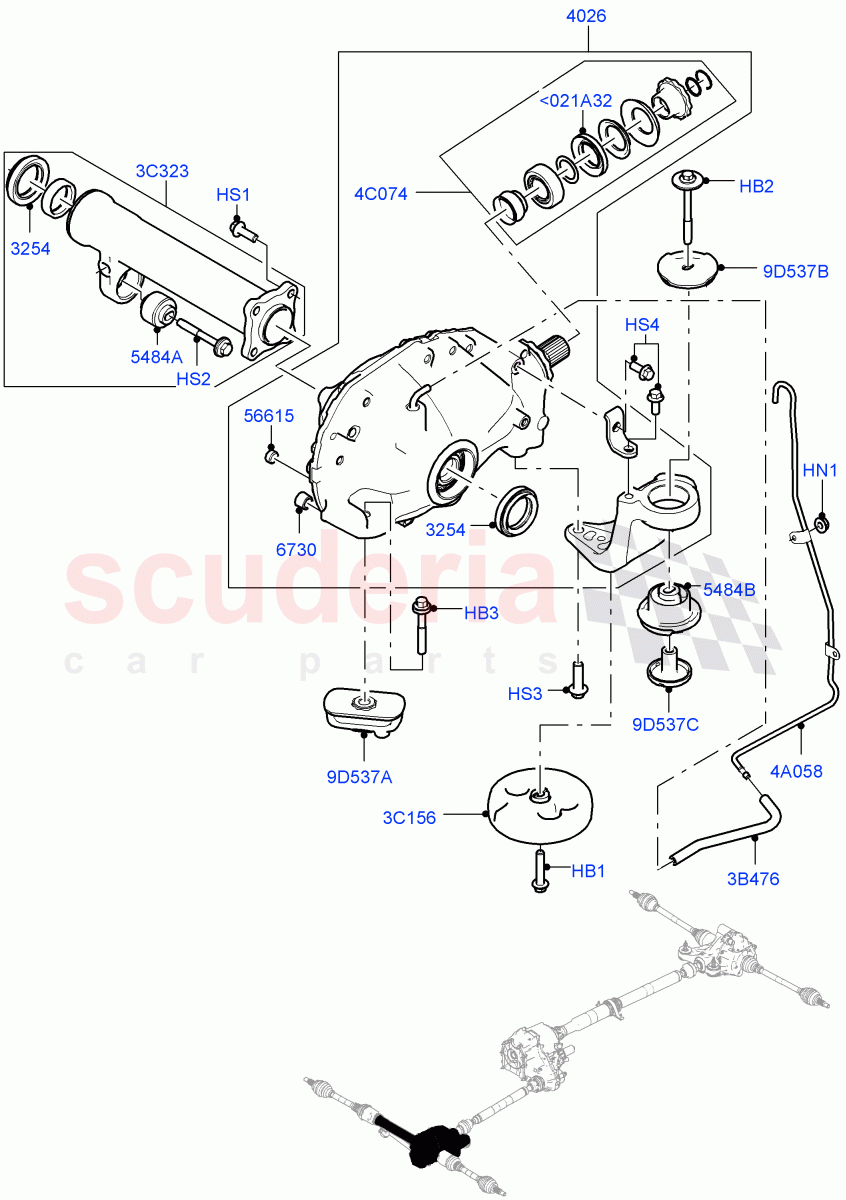 Front Axle Case(8 Speed Auto Trans ZF 8HP70 HEV 4WD) of Land Rover Land Rover Range Rover Sport (2014+) [5.0 OHC SGDI SC V8 Petrol]
