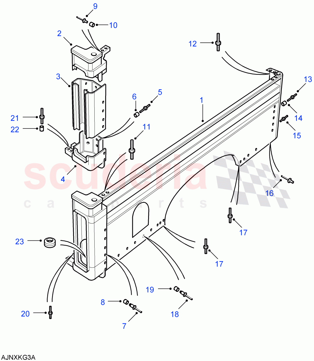 Rear Body Lower - Side Assembly(High Capacity Pick Up,110" Wheelbase,Crew Cab HCPU,130" Wheelbase)((V)FROM7A000001) of Land Rover Land Rover Defender (2007-2016)