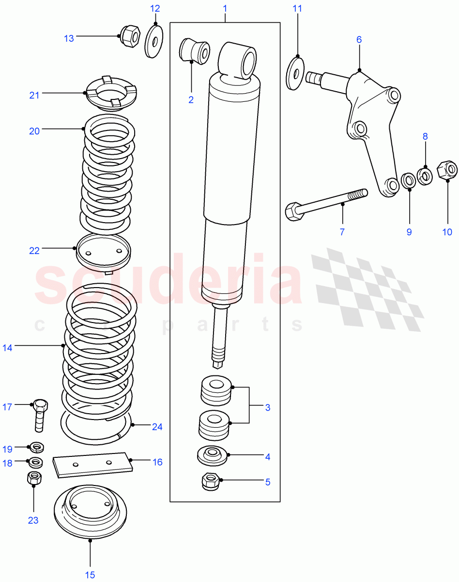 Shock Absorbers & Springs(130" Wheelbase,110" Wheelbase)((V)FROM7A000001) of Land Rover Land Rover Defender (2007-2016)