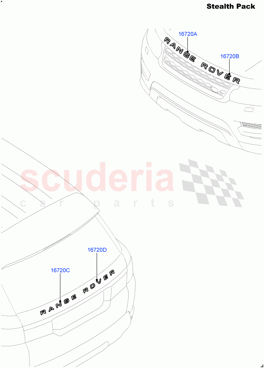 Name Plates(Tow Eye Cover - Satin Black,Stealth Pack)((V)FROMFA000001) of Land Rover Land Rover Range Rover Sport (2014+) [3.0 I6 Turbo Petrol AJ20P6]