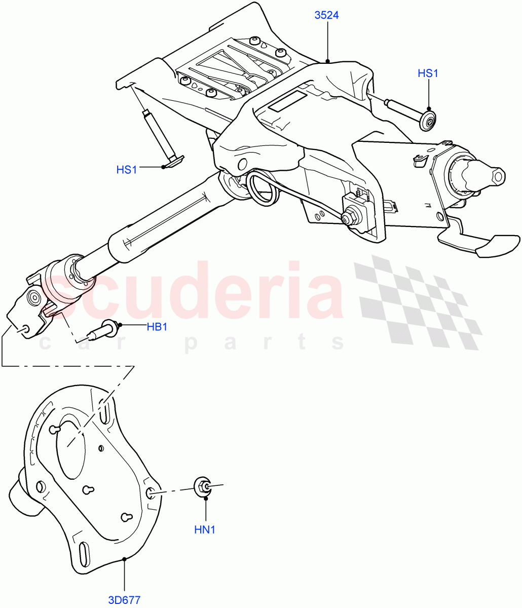 Steering Column(Itatiaia (Brazil))((V)FROMGT000001) of Land Rover Land Rover Discovery Sport (2015+) [2.2 Single Turbo Diesel]