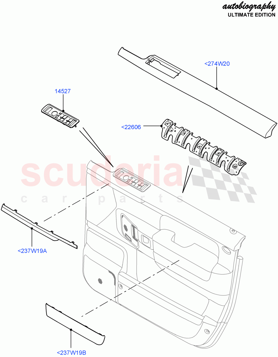 Front Door Trim Installation(Autobiography Ultimate Edition)((V)FROMBA344356) of Land Rover Land Rover Range Rover (2010-2012) [4.4 DOHC Diesel V8 DITC]
