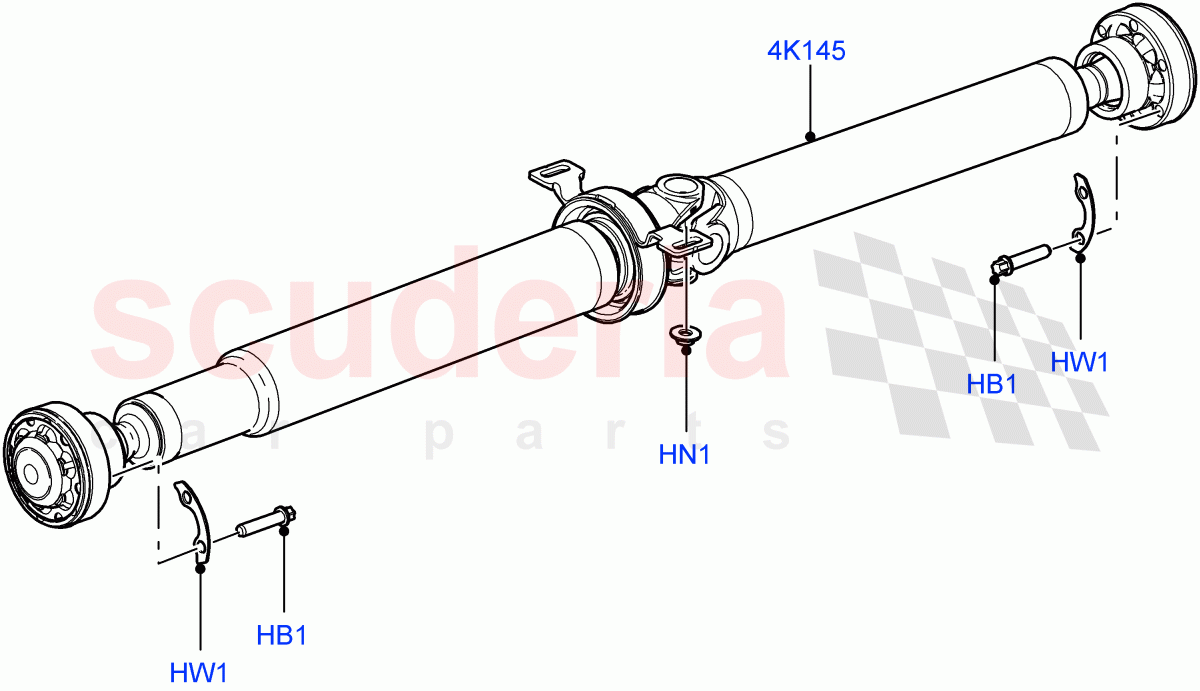 Drive Shaft - Rear Axle Drive((V)FROMAA000001) of Land Rover Land Rover Range Rover (2010-2012) [4.4 DOHC Diesel V8 DITC]