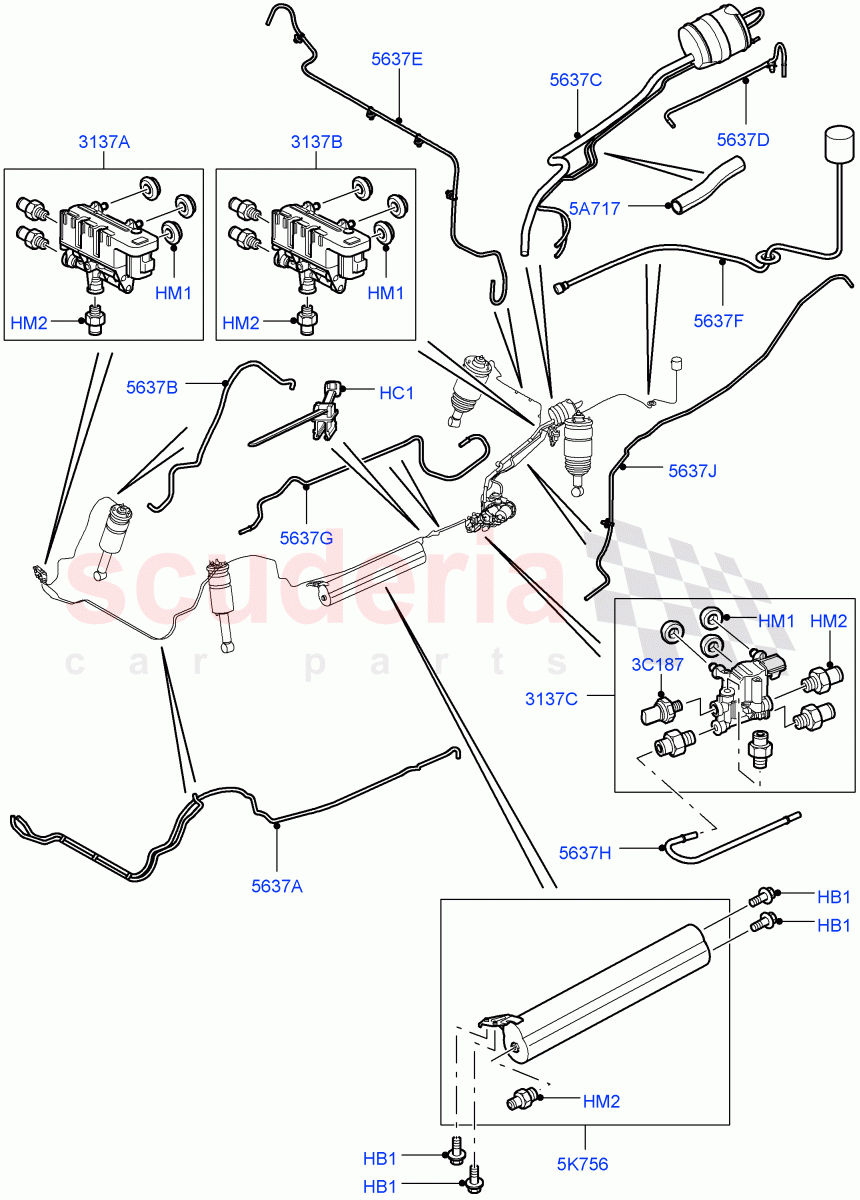 Air Suspension Compressor And Lines(Air Suspension Lines)((V)FROMAA000001) of Land Rover Land Rover Range Rover Sport (2010-2013) [3.0 Diesel 24V DOHC TC]