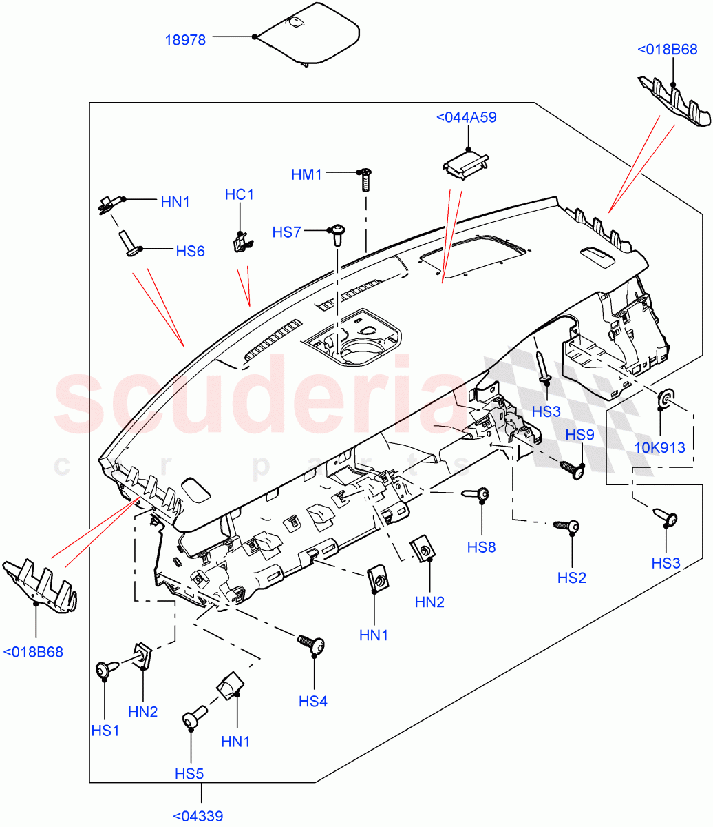 Instrument Panel(External, Upper)(Itatiaia (Brazil))((V)FROMGT000001) of Land Rover Land Rover Discovery Sport (2015+) [2.2 Single Turbo Diesel]