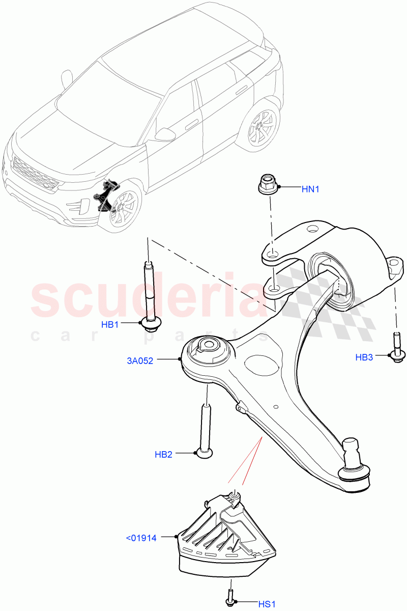 Front Suspension Arms(Changsu (China)) of Land Rover Land Rover Range Rover Evoque (2019+) [2.0 Turbo Diesel AJ21D4]