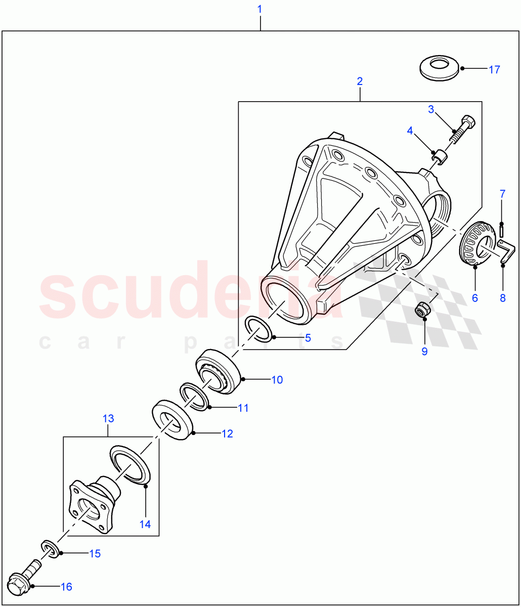 Differential Assembly(90" Wheelbase)((V)FROM7A000001) of Land Rover Land Rover Defender (2007-2016)