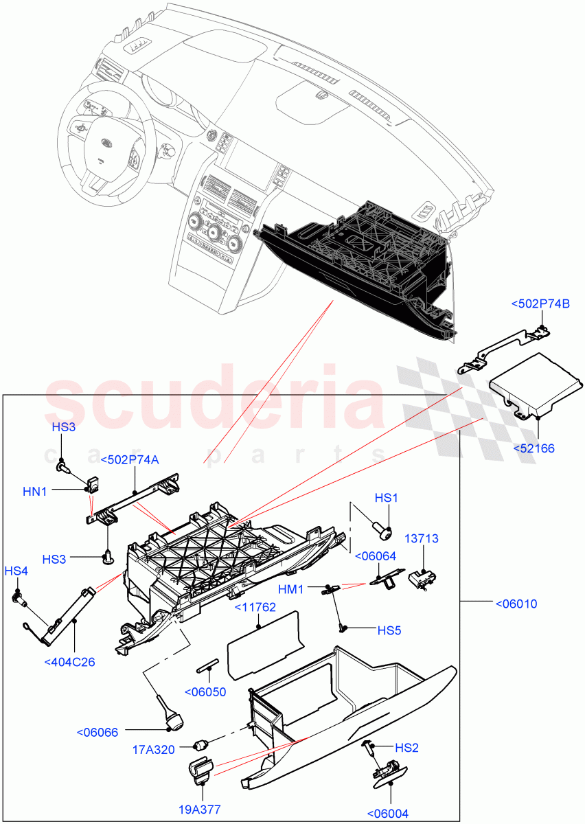 Glove Box(Changsu (China))((V)FROMFG000001) of Land Rover Land Rover Discovery Sport (2015+) [2.0 Turbo Diesel AJ21D4]