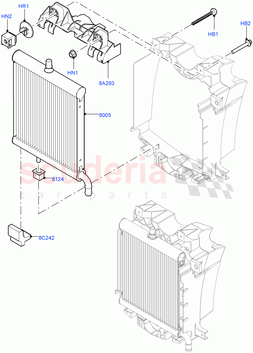 Radiator/Coolant Overflow Container(Auxiliary Unit, Solihull Plant Build)(3.0 V6 D Low MT ROW,3.0 V6 D Gen2 Mono Turbo)((V)FROMFA000001) of Land Rover Land Rover Discovery 5 (2017+) [3.0 Diesel 24V DOHC TC]