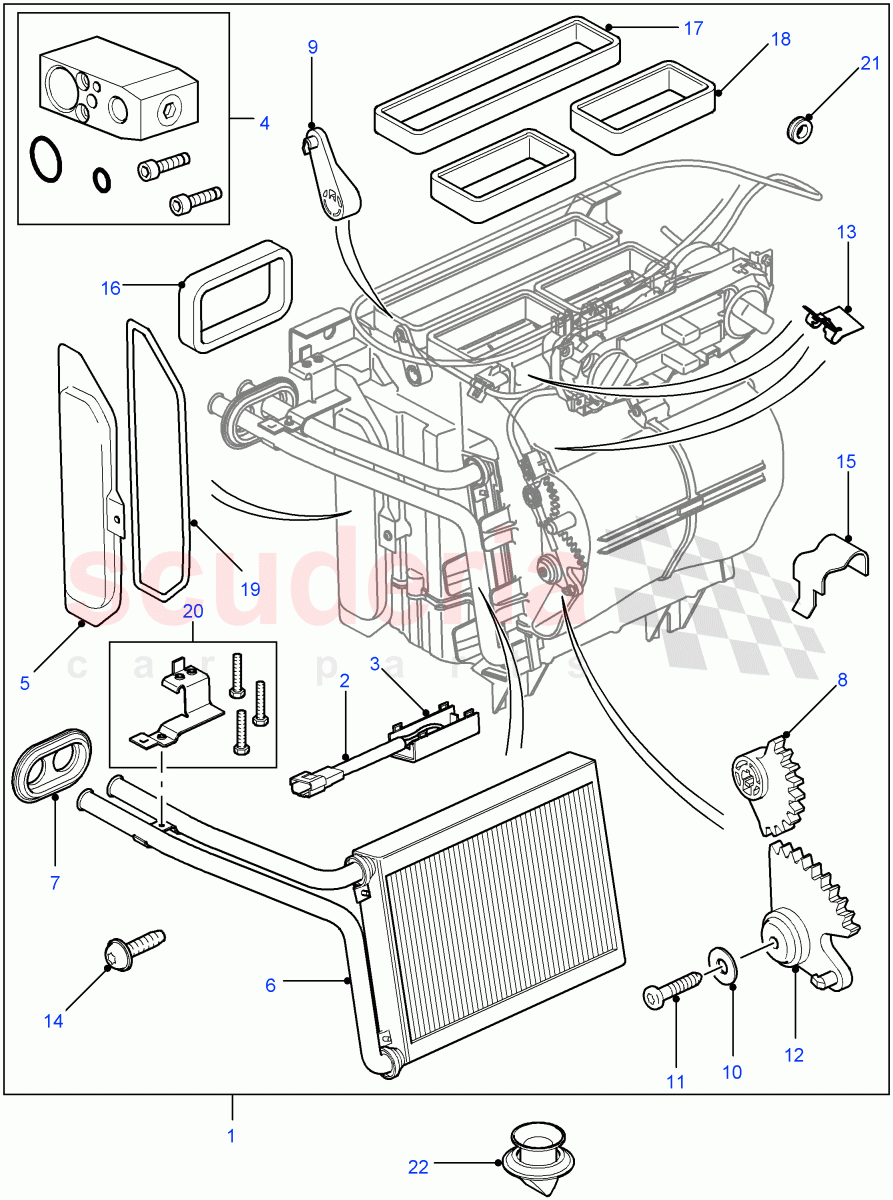 Heater/Air Cond.Assy And Components((V)FROM7A000001) of Land Rover Land Rover Defender (2007-2016)