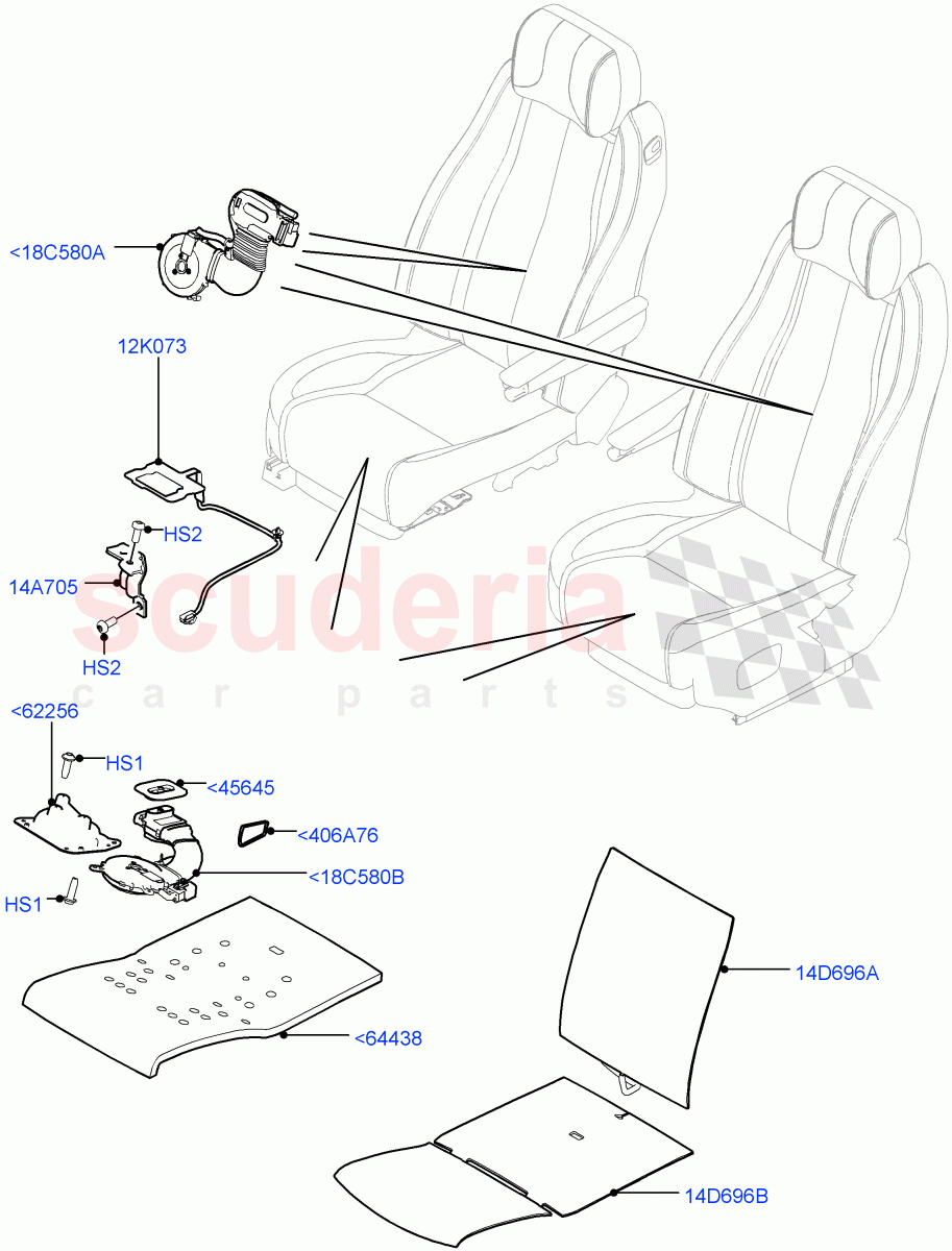 Front Seat Pads/Valances & Heating(Heating)((V)TOHA999999) of Land Rover Land Rover Range Rover (2012-2021) [4.4 DOHC Diesel V8 DITC]
