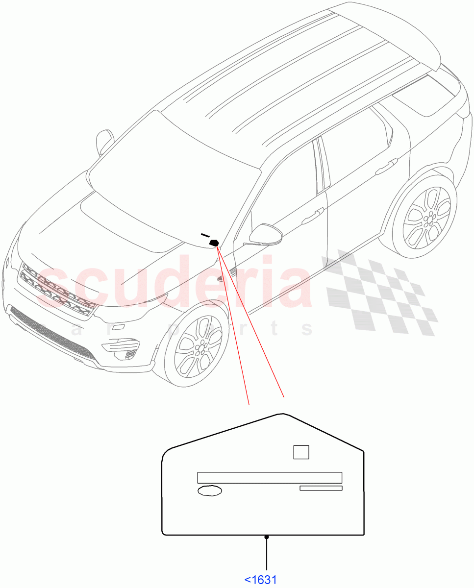 Labels(Windscreen)(Itatiaia (Brazil))((V)FROMGT000001) of Land Rover Land Rover Discovery Sport (2015+) [2.0 Turbo Diesel AJ21D4]