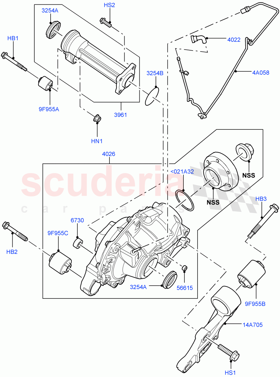 Front Axle Case((V)TO9A999999) of Land Rover Land Rover Range Rover Sport (2005-2009) [2.7 Diesel V6]