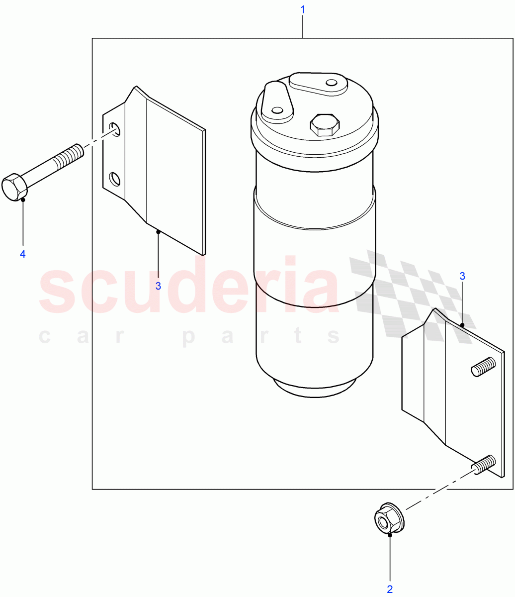 Receiver Dryer(With Manual Air Conditioning)((V)FROM7A000001) of Land Rover Land Rover Defender (2007-2016)