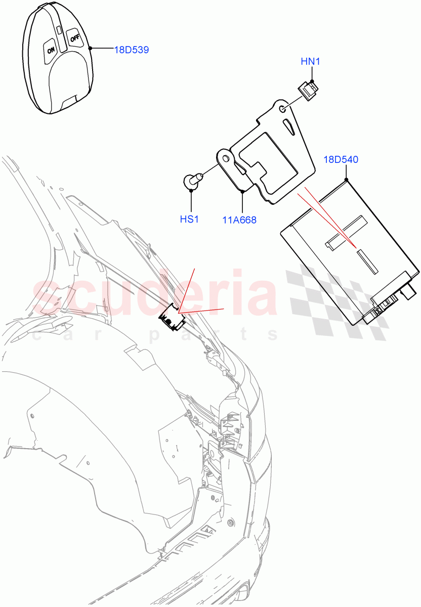 Auxiliary Fuel Fired Pre-Heater(Solihull Plant Build)(Fuel Heater W/Pk Heat With Remote)((V)FROMKA000001) of Land Rover Land Rover Discovery 5 (2017+) [2.0 Turbo Diesel]