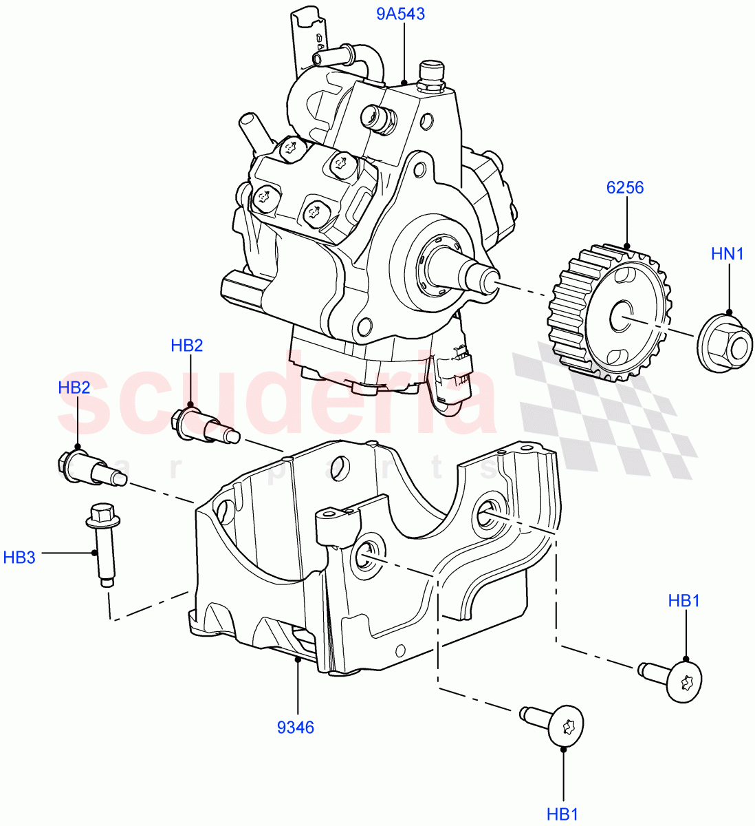 Fuel Injection Pump - Diesel(Lion Diesel 2.7 V6 (140KW))((V)FROMAA000001) of Land Rover Land Rover Discovery 4 (2010-2016) [2.7 Diesel V6]