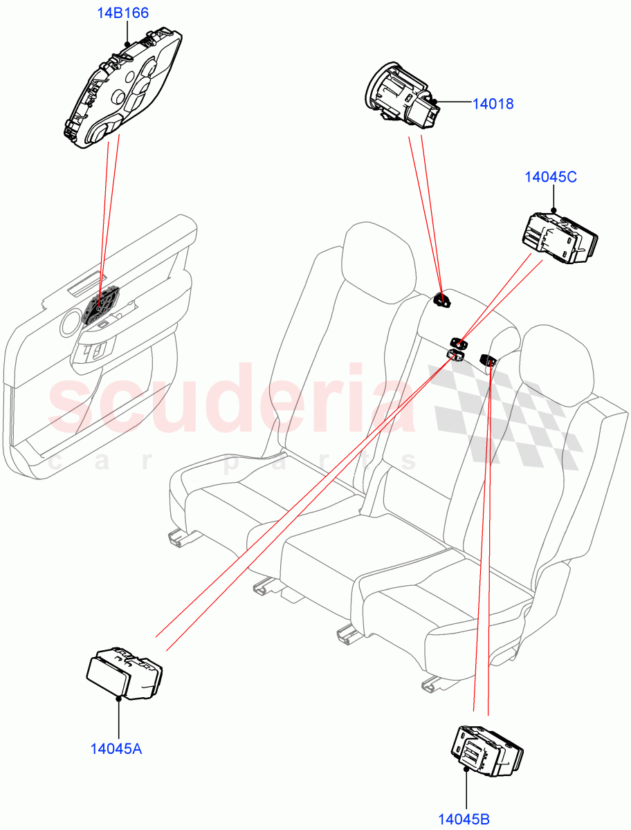 Switches(Rear Seat)((V)FROMJA000001) of Land Rover Land Rover Range Rover (2012-2021) [2.0 Turbo Petrol GTDI]