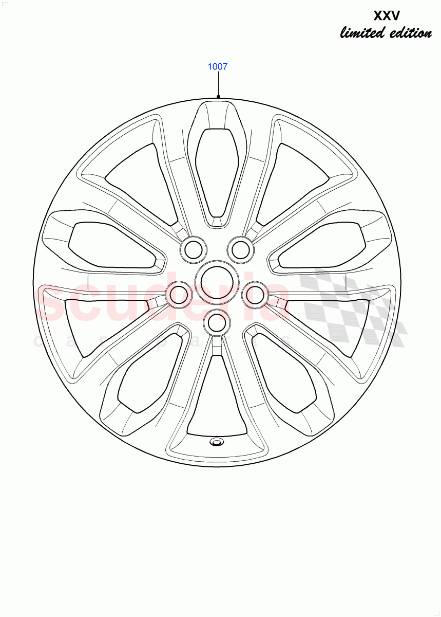 Wheels(XXV Anniversary LE)((V)FROMEA000001) of Land Rover Land Rover Discovery 4 (2010-2016) [3.0 DOHC GDI SC V6 Petrol]