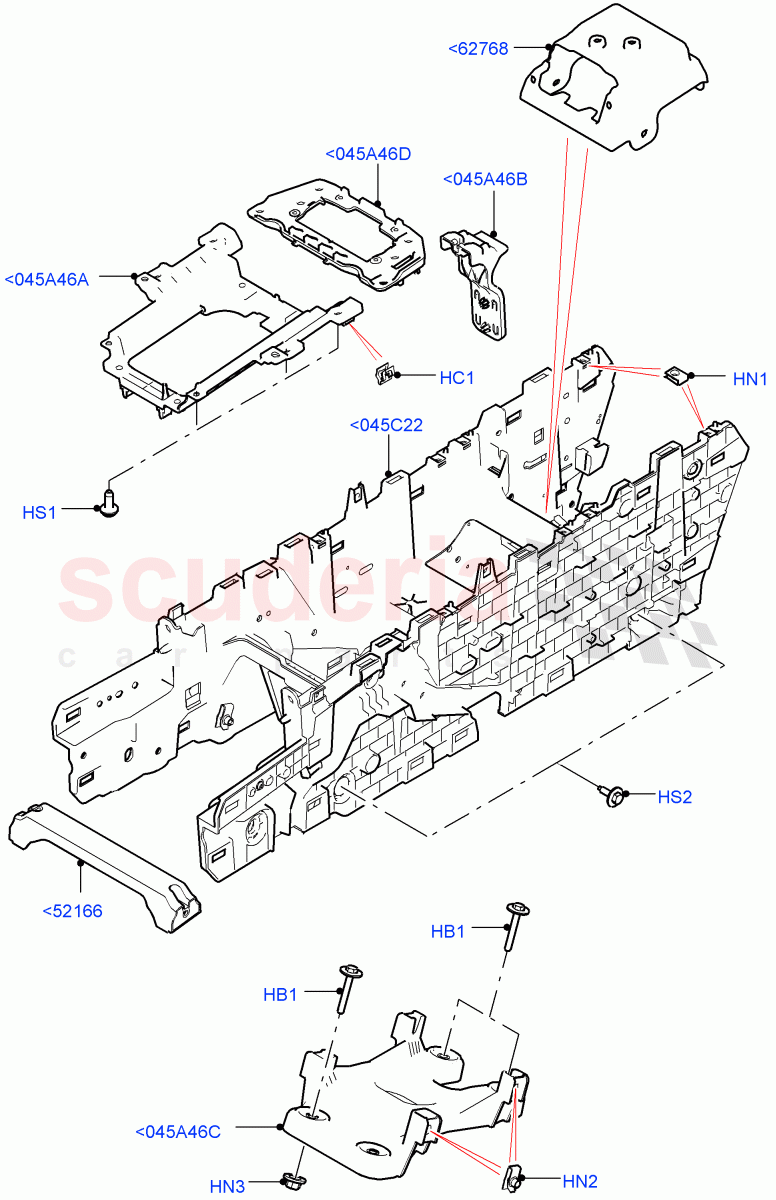 Console - Floor(Internal Components)(Changsu (China))((V)FROMFG000001,(V)TOKG446856) of Land Rover Land Rover Discovery Sport (2015+) [2.2 Single Turbo Diesel]