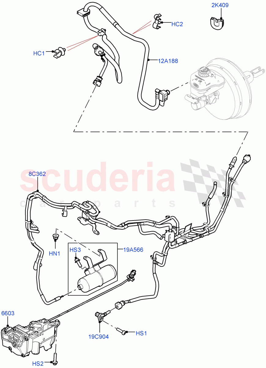 Vacuum Control And Air Injection(3.0L AJ20D6 Diesel High,LHD)((V)FROMLA000001) of Land Rover Land Rover Range Rover (2012-2021) [3.0 I6 Turbo Diesel AJ20D6]