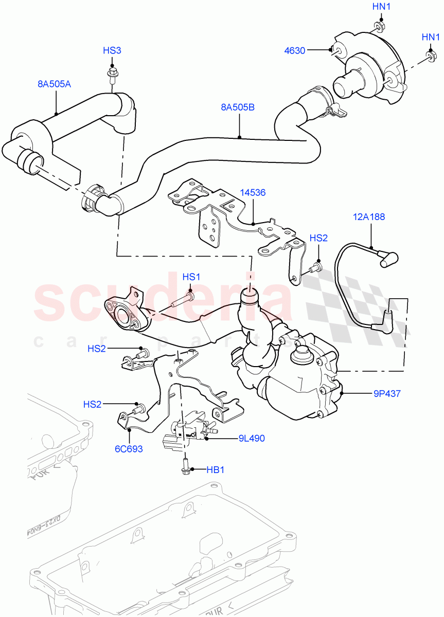 Inlet Manifold(Symposer (Resonator))(3.0L DOHC GDI SC V6 PETROL) of Land Rover Land Rover Range Rover Sport (2014+) [3.0 DOHC GDI SC V6 Petrol]
