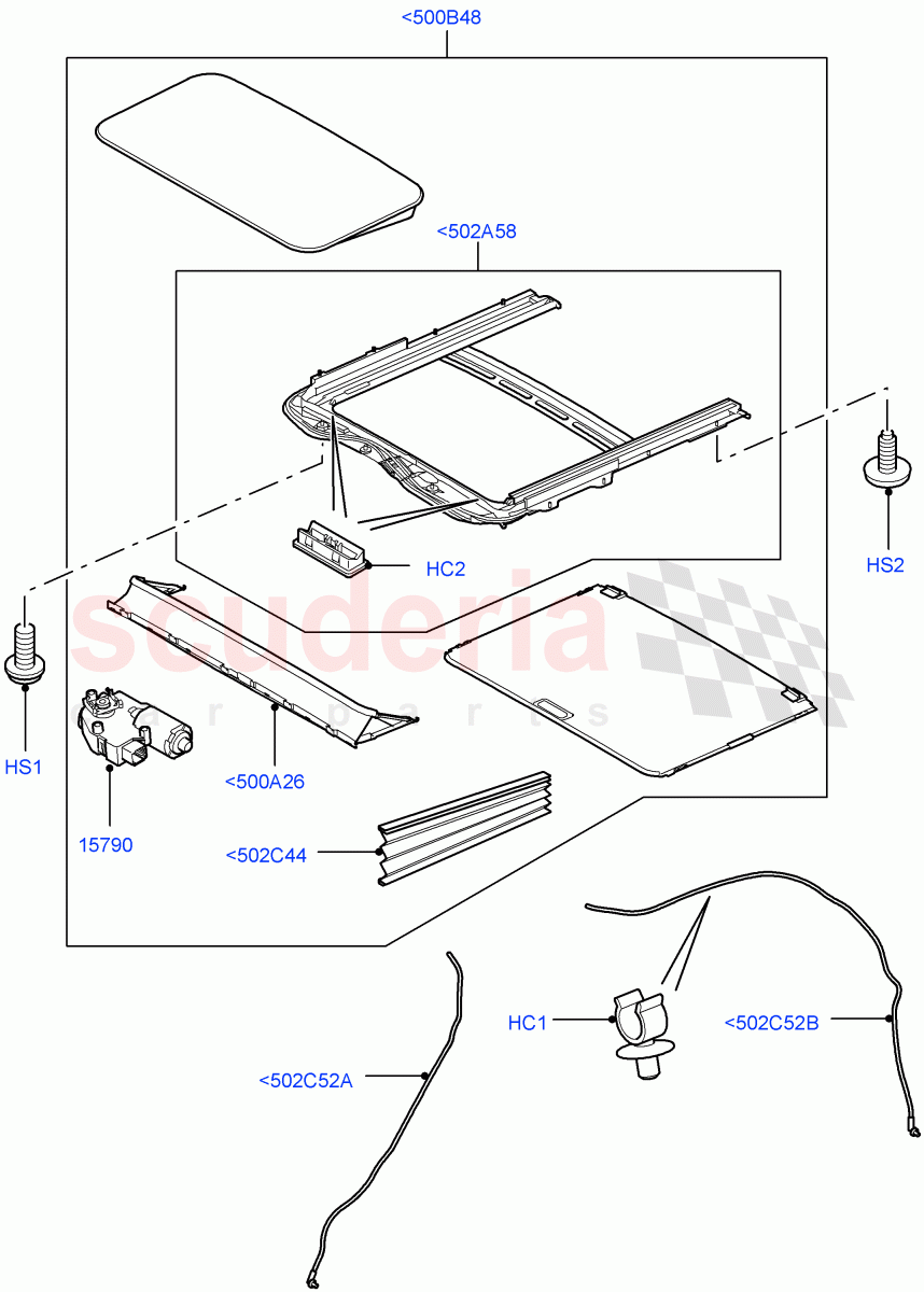 Sliding Roof Mechanism And Controls((V)FROMAA000001) of Land Rover Land Rover Range Rover Sport (2010-2013) [5.0 OHC SGDI NA V8 Petrol]