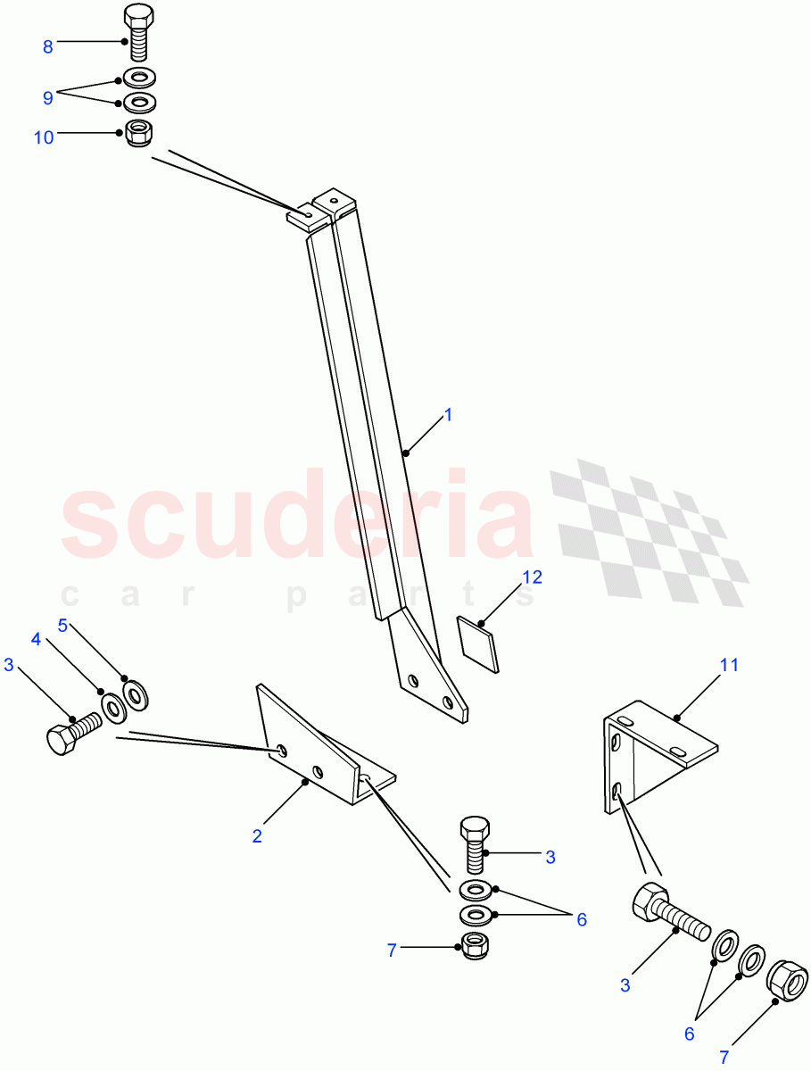 Bulkhead Stiffeners(Chassis Cab,Crew Cab HCPU,Chassis Crew Cab,High Capacity Pick Up)((V)FROM7A000001) of Land Rover Land Rover Defender (2007-2016)
