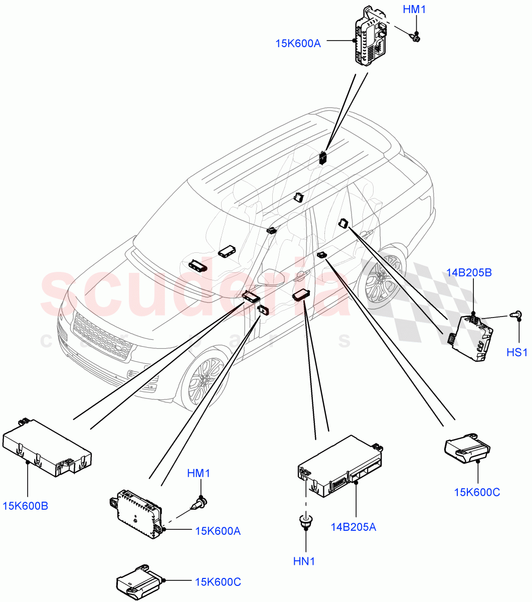Vehicle Modules And Sensors(Seats)((V)TOHA999999) of Land Rover Land Rover Range Rover (2012-2021) [3.0 DOHC GDI SC V6 Petrol]