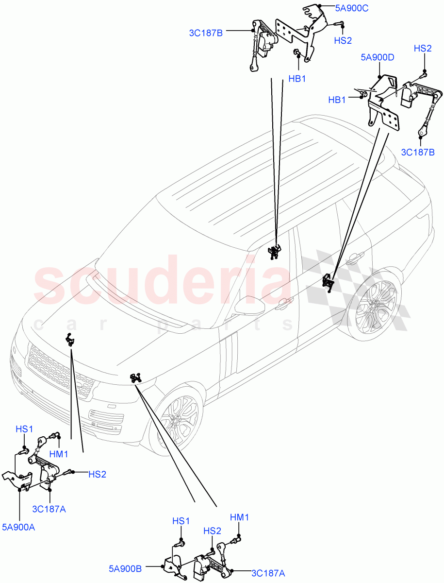 Air Suspension Controls/Electrics of Land Rover Land Rover Range Rover (2012-2021) [3.0 DOHC GDI SC V6 Petrol]